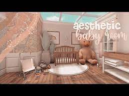 Bloxburg kids room aesthetic : Aesthetic Bloxburg Nursery Speedbuild Fairyglows Youtube Baby Room Decals Baby Room Themes Luxury Baby Room