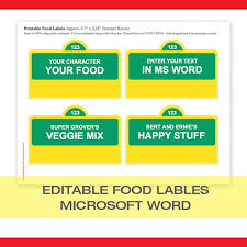 Editable Birthday Nutrition Facts Label Template Sesame Street Editable Food Labels You Edit In Ms Word Create As Many Labels As You Need I Food Labels Sesame Street Birthday Party Food Label Template