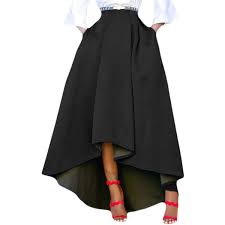 Black Asymmetric High Low Hem Maxi Prom Skirt 2 155 Inr Liked On Polyvore Featuring Skirts Hi Low Maxi Skirt F Womens Skirt Pleated Long Skirt Prom Skirt