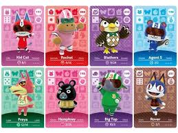 Animal Crossing New Horizons Amiibo Cards Hamphrey Freya Kid Cat Agent S Big Top Rocket Rover Blathers In 2020 Animal Crossing Amiibo Shimmer Paper