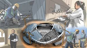 انتهاكات أجور العمال الوافدين عشية كأس العالم فيفا قطر 2022 Hrw