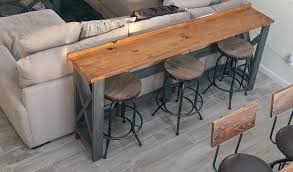 Sofa Bar Tablesold But We Will Be Happy To Build You A Etsy Table Behind Couch Bar Table Behind Couch