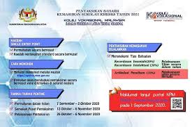 Berminat melanjutkan pengajian ke kolej vokasional? Perhatian Kaedah Kemasukan Ke Kolej Vokasional Pada Tahun Ini Adalah Berbeza Berbanding Tahun Tahun Sebelum Ini Disebabkan Pt3 Pada Tahun Ini Telah Dibatalkan Berikut Adalah Kaedah Permohonan Kemasukan Ke Kolej Vokasional