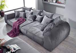 Are you a big fan of the minimalistic style, then king is your man! Bigsofa Inkl Hocker Grau Vanessa 180