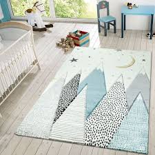 Kinder Teppich Berge Sterne Mond Pastell Blau Ein Kinderzimmer Wirkt Besonders Hubsch Und Einladend We Blaue Kinderzimmer Kinder Zimmer Teppich Kinderzimmer