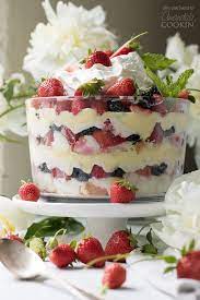Berry Trifle A No Bake Mixed Berry Summer Dessert Trifle Recipe Bbq Desserts Desserts