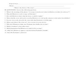 I love sharing the cask of amontillado with my ninth grade students during the first week of school! Cask Of Amontillado Lesson Plans Worksheets Reviewed By Teachers