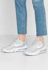 Nike Sportswear Air Max 270 React Sneakers Grey Fog White Light Smoke Grey Zalando Dk In 2020 Sneakers Sneakers Grey Air Max