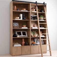 Bane Bookshelf With Ladder In 2020 Bookshelves Ladder Bookshelf Coffee Table Size