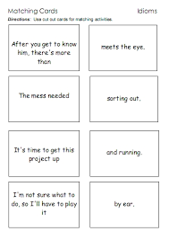 A collection of english esl idioms worksheets for home learning, online practice, distance learning and english classes to teach about. Idioms Word Lists Worksheets Activities And More Free Language Stuff
