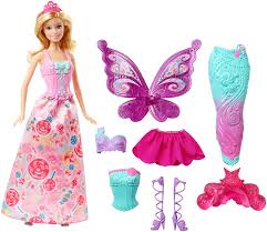 Ariel and flounder escape glut the shark the coloring pages will nurture your child's imagination and the story of ariel is also full of surprises. Amazon Com Barbie Doll With Outfits And Accessories For 3 Fairytale Characters A Princess Mermaid And Fairy Gift For 3 To 7 Year Olds Amazon Exclusive Toys Games