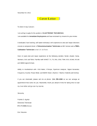 Electronic Engineering Technician Cover Letter July 2021