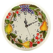 This is the true original version of the most celebrated deruta's design, which traces its origins to the sixteenth century. Deruta Round Wall Clock Frutta Toscana Sanat Saatler Modern