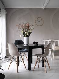 Kitchen & dining room tables to reflect your style and inspire your home. Dining Room Bouquet Of Flowers Ceramic Vases Black Rounded Table Eames Chairs White Curtains By Nicoletta Romei Photo Stock Snapwire