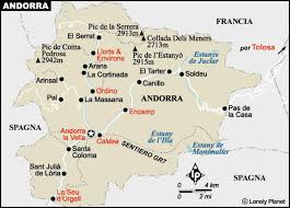 Monti, fiumi, mari (ingrandisci pure). Cartina Geografica Dell Andorra Mappa O Carta Map Of Andorra