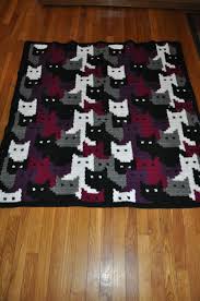 Home crochet & knit crochet crochet cat afghan blanket free crochet pattern. Colorwork With Cats Crochet Cat Crochet Afghan Afghan Crochet Patterns
