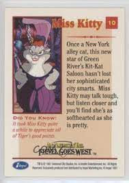 1991 Impel An American Tail: Fievel Goes West Miss Kitty #10 0c4 | eBay