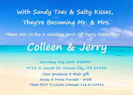 The Invite For My Mom S Destination Wedding Send Off Party Wedding Send Off Hawaii Wedding Destination Wedding