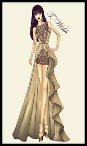 Lekuk tubuh dalam membuat sketsa busana perlu diperhatikan bagian tubuh yang menonjol dan cekung. Kumpulan Contoh Gambar Sketsa Desain Gaun Pesta Informasi Masa Kini