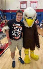 Superhero Day at The Fort Friday and Hayden was a good sport to pose with  the Eagle! So proud of Hayden and how well he's doing life! Hayden's my  superhero!