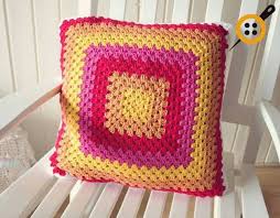 Orgu Yastik Yapimi Kare Motifle Dekoratik Kirlent Yapimi Anlatimli Kirlent Kirlent Tig Isleri