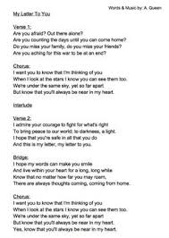 My Letter To You Lyric Sheet Yours Lyrics Teaching Music Lyrics