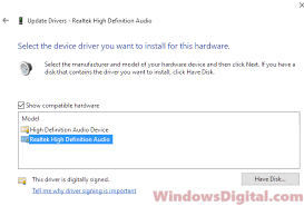 Realtek High Definition Audio Device Not Working Windows 10 Windows 10 Audio Device Driver