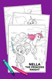 Introduce kids to nella, trinket, garret, and clod with this printable six page coloring book. Nella The Princess Knight Coloring Pack Nickelodeon Parents