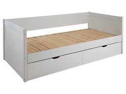 Très pratique, le lit gigogne avec tiroir de rangement est toujours d'actualité. Lit Gigogne Banquette Alfiero 90 190cm Laque Blanc