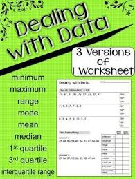 This Is A Pdf File Of A Simple Worksheet For Practicing The Basics Maximum Central Tendency High School Math Teaching High School