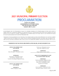 PUBLIC NOTICE OF THE ENSUING 2004 GENERAL PRIMARY