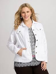 White Jackets For Women At Dress Barn Plus Size Women S Clothing Sizes 14 24 Jackets Coats Plus Size Women Plus Size Womens Clothing White Denim Jacket