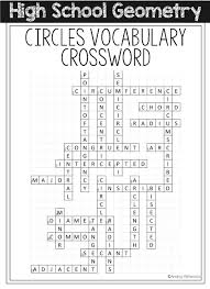 This Would Such A Fun Activity For My High School Geometry Students To Review The Properties Of Circl Math Vocabulary Geometry Vocabulary Vocabulary Worksheets