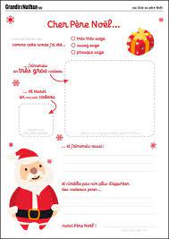 Lettre pour le p?re no?l. La Lettre Au Pere Noel Plannings Et Outils Pratiques Grandir Avec Nathan