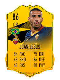 Juan jesus is the latest brazil star to be added to fifa 21 ultimate team as part of the silver stars legacy. Juan Guilherme Nunes Jesus Fifa 20 Rating Card Price