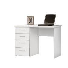 3 niveaux, 2 niches et un plateau de bureau vont vous permettre d'organiser au mieux votre espace de travail. Bureau Rangement Blanc 4 Tiroirs 110 Cm Class