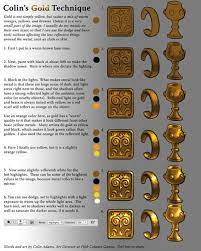 The super gold is slightly darker than the special gold (which is my personal favourite), but they are both very shiny and have a slight sparkle. Gold Tutorial Mini Paintings Digital Art Tutorial Painting Tutorial