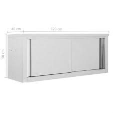 There's also plenty of flexibility with sliding doors as they can be customized in all sorts of the pantry doors could also match the kitchen cabinetry and look like large cabinet doors. Kitchen Wall Cabinet With Sliding Doors 120x40x50 Cm Stainless Steel