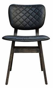 Four Hands Sloan Quilted Leather Dining Chair Ebony Dining Chairs Chair Contemporary Dining Chairs