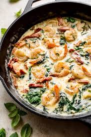 Mix the shrimp with two tablespoons of mayo and one teaspoon of sriracha. Easy Creamy Tuscan Shrimp Recipe Salt Lavender