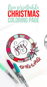 Printable coloring pages in.png format. Free Joy To The World Christmas Coloring Page Coloring Pages