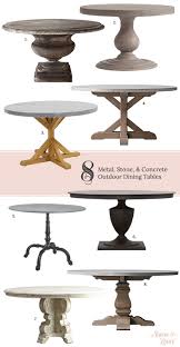 Stone table bases and pedestal tables | stone yard, inc. 8 Round Metal Stone Concrete Outdoor Dining Tables Making It Lovely