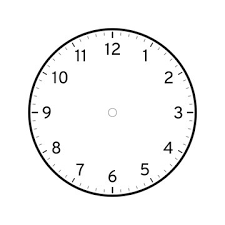 Use gl ue or spray adhesive to attach to cd or dvd. Empty Printable Clock Face Template Isolated On White Background Stock Vector Adobe Stock