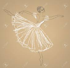El nuevo conjunto de lápiz es personalizable y portátil. Dibujo A Lapiz De Bailarina En Vestido Blanco Ilustraciones Vectoriales Clip Art Vectorizado Libre De Derechos Image 37705662