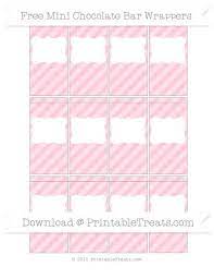 Pink Diagonal Striped Diy Mini Chocolate Bar Wrappers Chocolate Bar Wrappers Diy Candy Bar Wrappers Candy Bar Wrappers