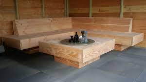 houten loungebank voor buiten tuin hoekbank diy tuinmeubilair tuin zithoeken