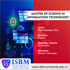 Course Master Of Science In Information Technology M Sc I T Master Of Science Information Technology Technology Careers