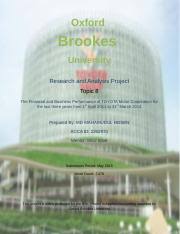Follow us for updates, support and information about all things brookes #thisisbrookes. Rap Mahamudul Hosen Oxford Brookes University Research And Analysis Project Topic 8 The Financial And Business Performance Of Toyota Motor Corporation Course Hero