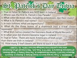 Patrick's day (march 17) may have been a bunch of blarney. St Patrick S Day Trivia Jamestown Gazette