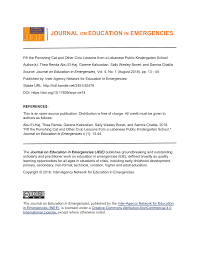 JOURNAL ON EDUCATION IN EMERGENCIES